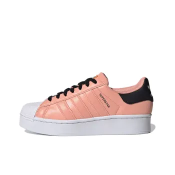 Adidas Originals Superstar Series Skateboard Shoes Women's Low-Top Pink Orange