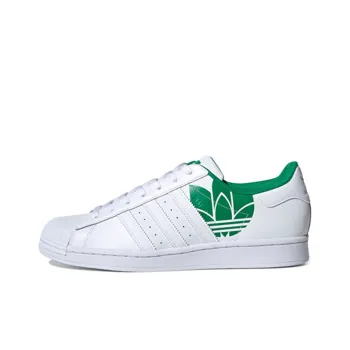 Superstar Adidas Originals 'Trefoil Print White Green'