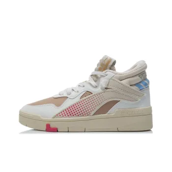 LiNing Wave Suprewave Mid Anti Slip Wear Resistant Mid Top Skateboard Shoes Women's Light Taupe