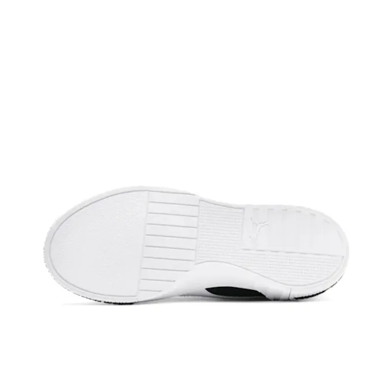 PUMA Cali Taped Coverage Slip Resistant Low Top Skateboard Shoes Women's Black White-4