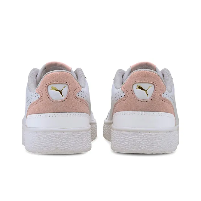 PUMA Ralph Sampson Anti-Slip And Wear-Resistant Lightweight Low-Top Skateboard Shoes Unisex Pink White-3