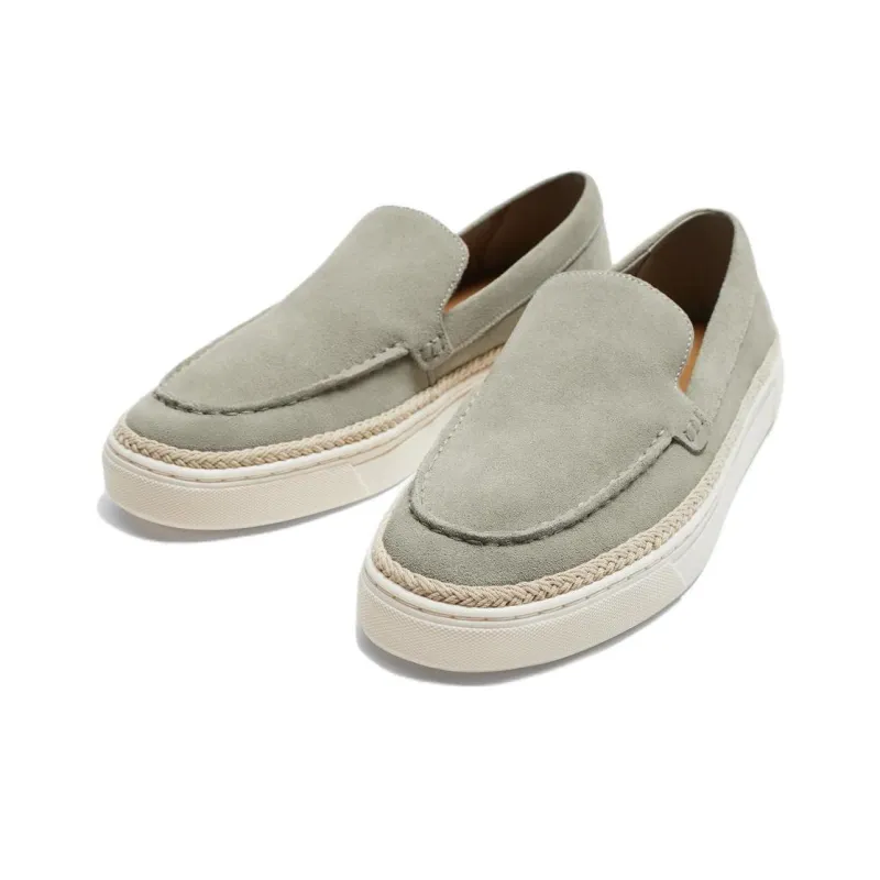 ZARA Loafers Men Green White-1