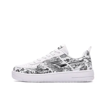 Erke Skateboard Shoes Men Low Top White/Black