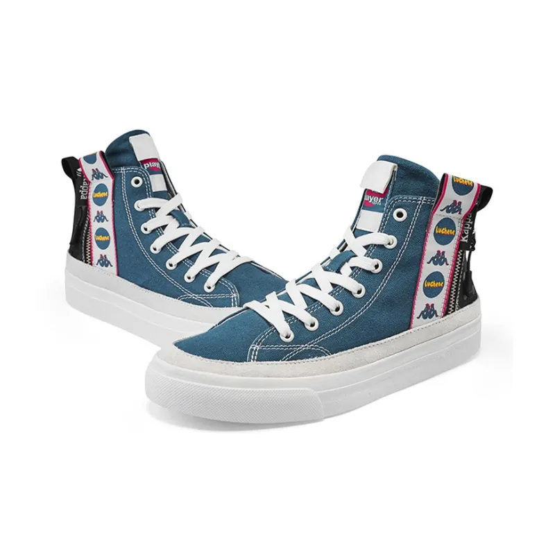 Kappa PLAYER Non slip Lightweight High Top Skateboard Shoes Unisex Blue Black-3