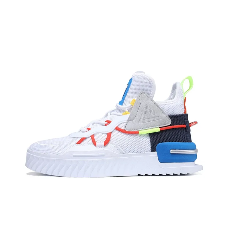 PEAK Taichi Gamer HIGH Anti Slip Wear Resistant High Top Skateboard Shoes Men's Blue White-0