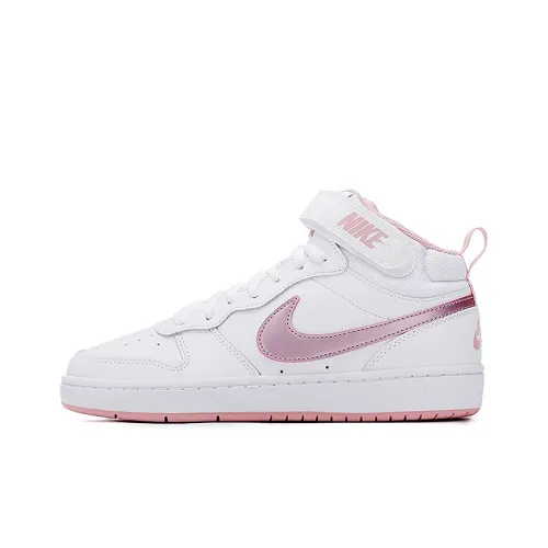 Nike Court Borough 2 Mid White Pink Glaze GS