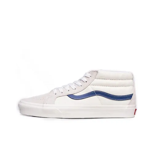 Vans SK8 Skateboard Shoes Unisex Mid-Top White/Blue