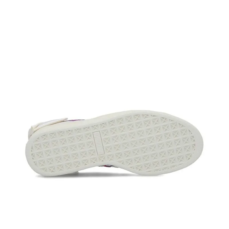 PUMA Suede Bow Flowery Balance Lightweight Low-Top Skateboard Shoes Women's White-3