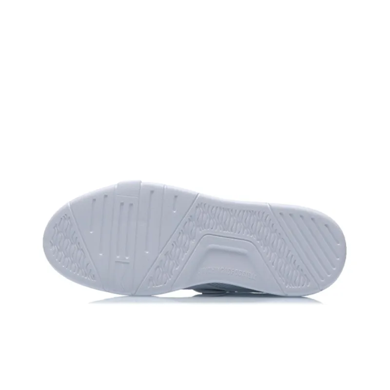 LiNing Wave Spwv Lite Anti Slip Wear Resistant Lightweight Breathable Low Top Skateboard Shoes Women's White-4