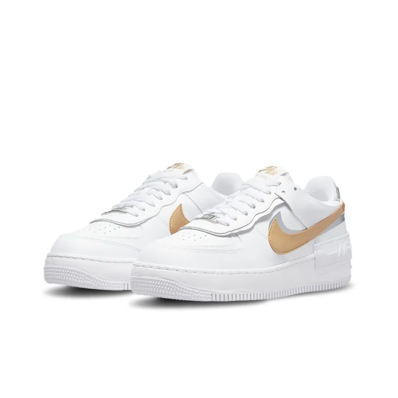 Nike Air Force 1 Low Shadow White Gold Women's-2