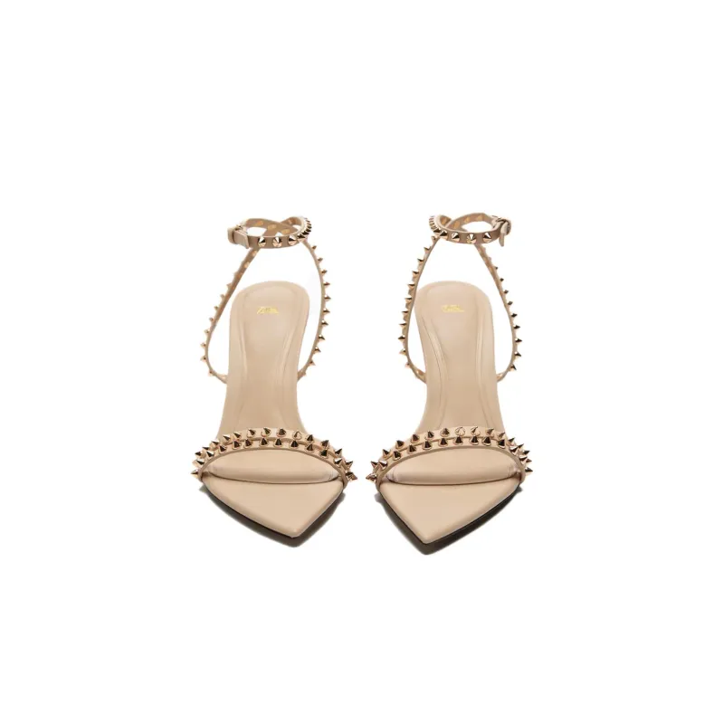 ZARA Strap Sandals Women's Brown-4