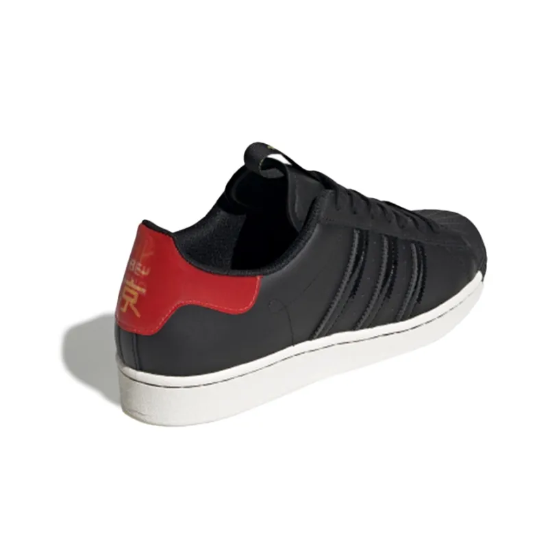 Adidas Originals Superstar Shoes 'Black Scarlet Red'-3