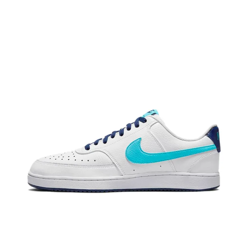 Nike Court Vision Low White Blue Void Turquoise-0