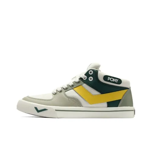 Pony Skateboard Shoes Men Mid-Top Mustard Yellow