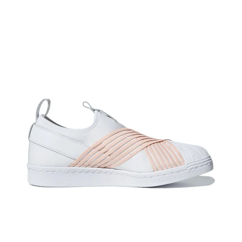 Adidas Superstar Slip On White Orange Women's-1
