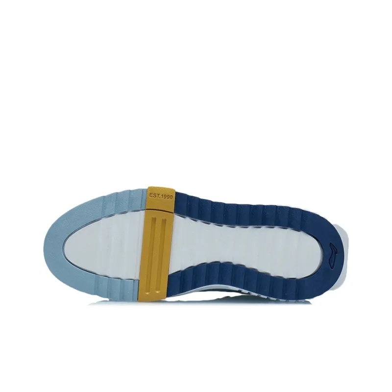 LiNing Attack Ace Advance Anti Slip And Wear Resistant Lightweight Low Top Skateboard Shoes Men's Sea Salt Blue-3
