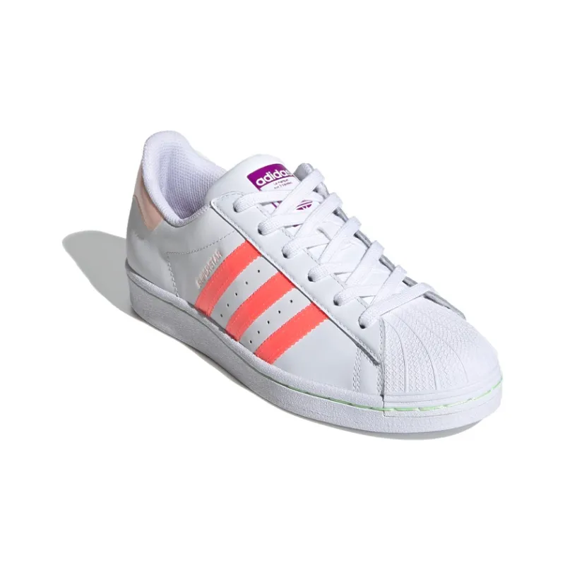 Adidas Superstar White Signal Pink Shock Purple Women's-2