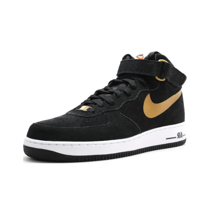 Nike Air Force 1 Low Black Metallic Gold-1