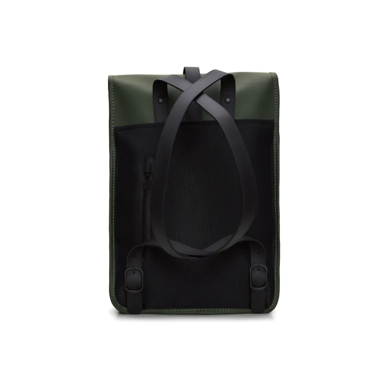 Rains Polyurethane And Polyester Blend Laptop Backpack Mini Unisex Black-16