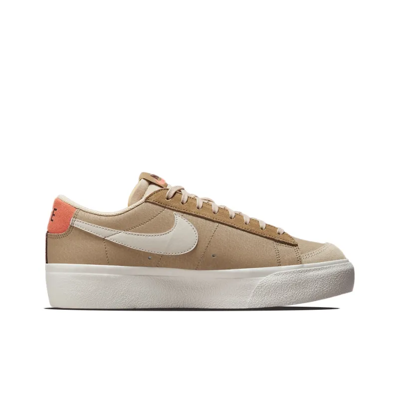 Nike Blazer Low Platform 'Brown White Red' Women's-1