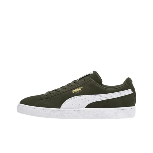 PUMA Suede Skateboard Shoes Unisex Low-Top Army Green