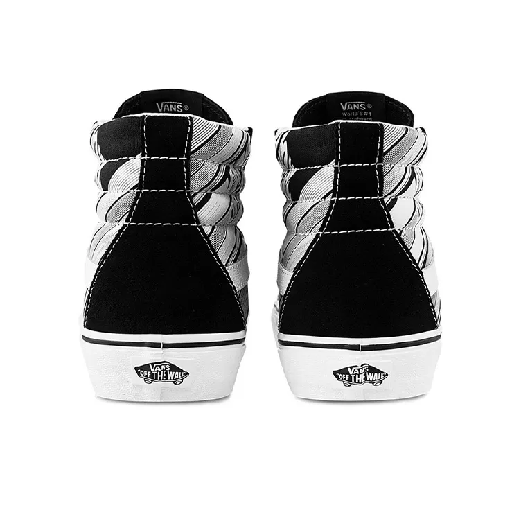 Vans SK8 Hi Black White Unisex 'Black White'-3
