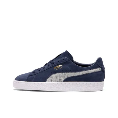 PUMA Suede Skateboard Shoes Men Low-Top Dark Blue