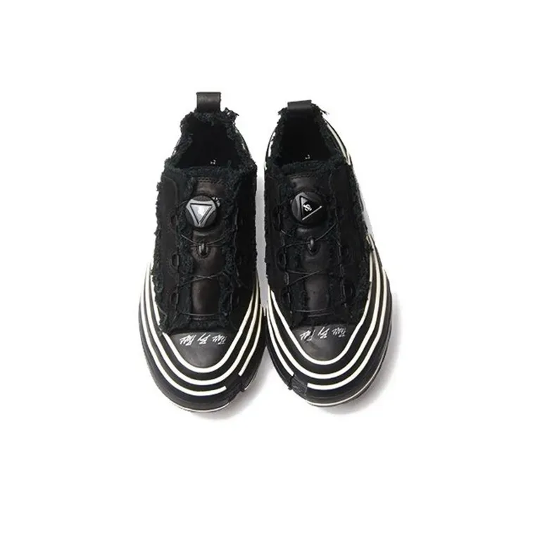 AMG x VESSEL Piece Black Series Anti Slip Wear Resistant Low Top Skateboard Shoes Unisex Black-2