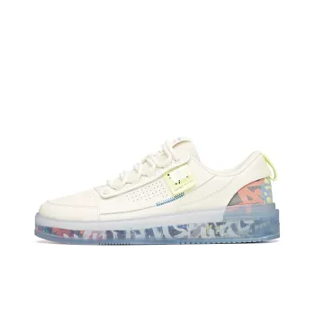 Anta Life Collection Jelly Shoes Coverage Anti Slip And Wear Resistant Low Top Skateboard Shoes White Green