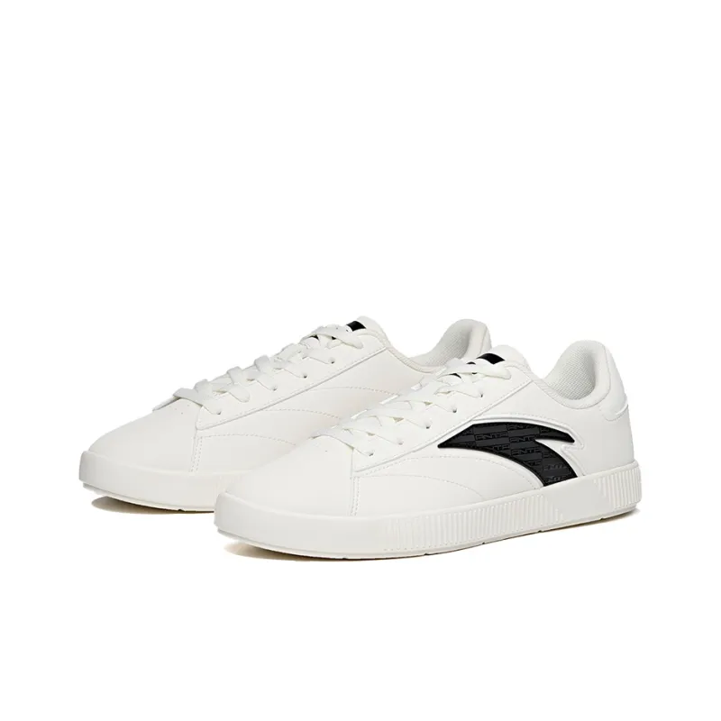 Anta Life Collection Slip Resistant Low Top Skateboard Shoes Men's White-1