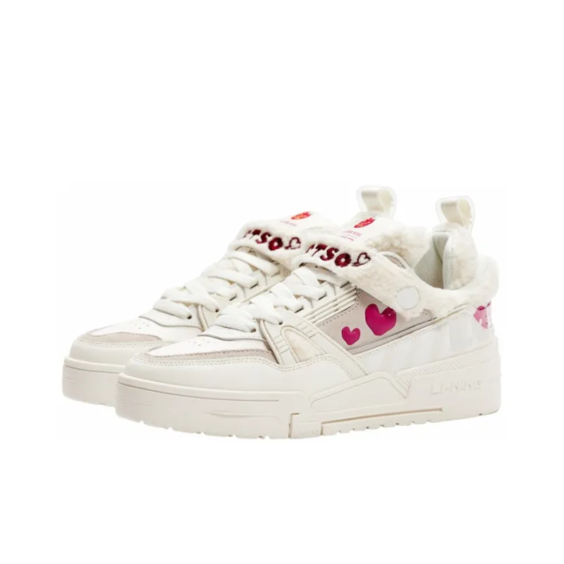 Disney LiNing 001 Btc Low Top Skateboard Shoes Women's Ivory-1
