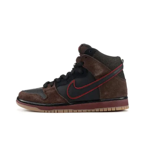 Nike Dunk SB Skateboard Shoes Men High-Top Black/Team Red