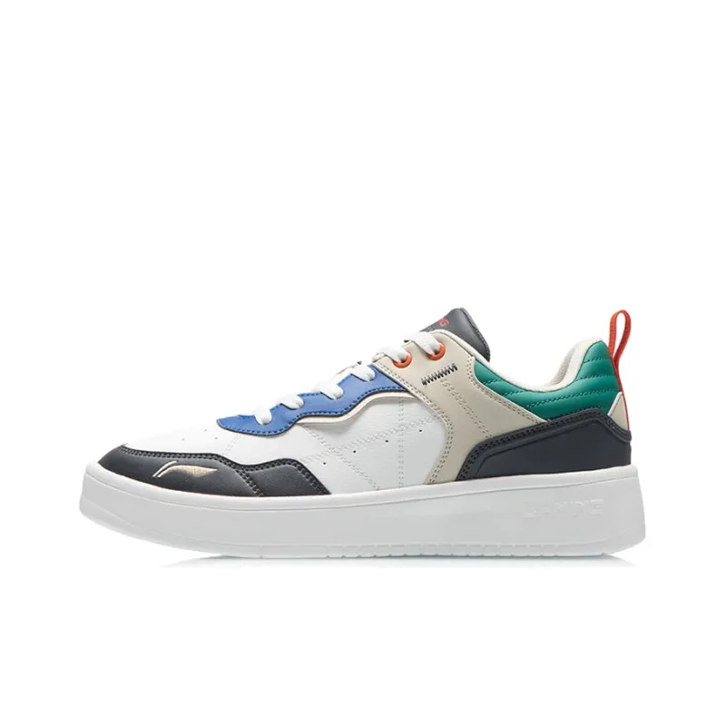 LiNing The Beginning Of The Line Low Top Skateboard Shoes Men's White Black Green-0
