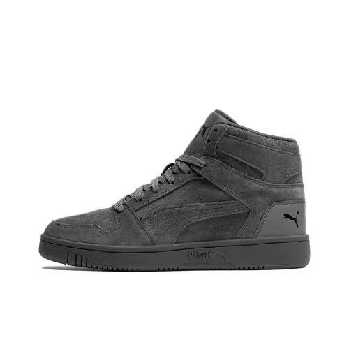 PUMA Rebound Layup Coverage Wear-Resistant Lightweight Mid-Top Skateboard Shoes Men's Gray