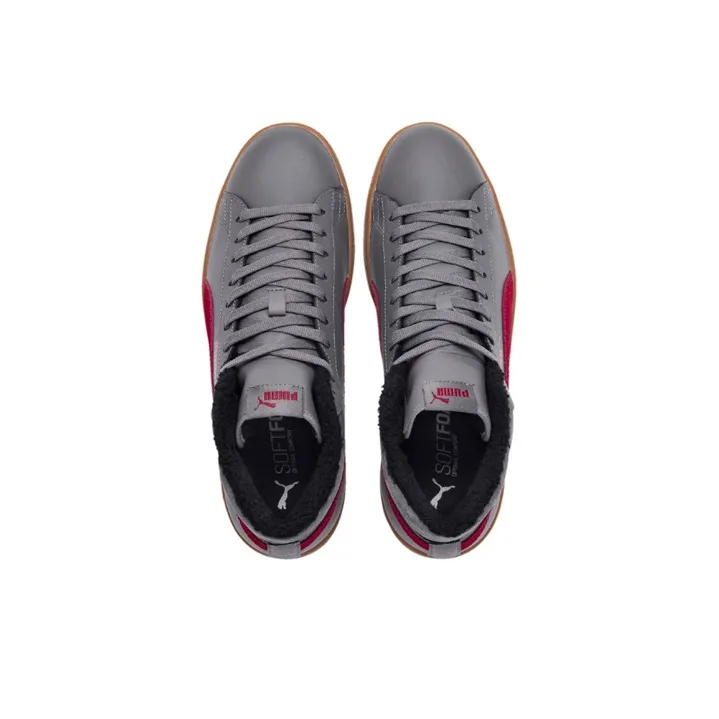 PUMA Smash V2 Mid Winterized 'Grey Red'-2