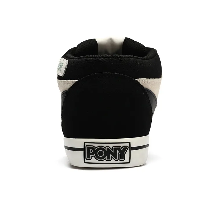 PONY Atop Breathable Slip Resistant Cushioning Low Top Skateboard Shoes Men's Beige Black-4