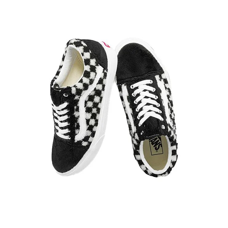 Old Skool Vans 'Sherpa Checkerboard Black'-3