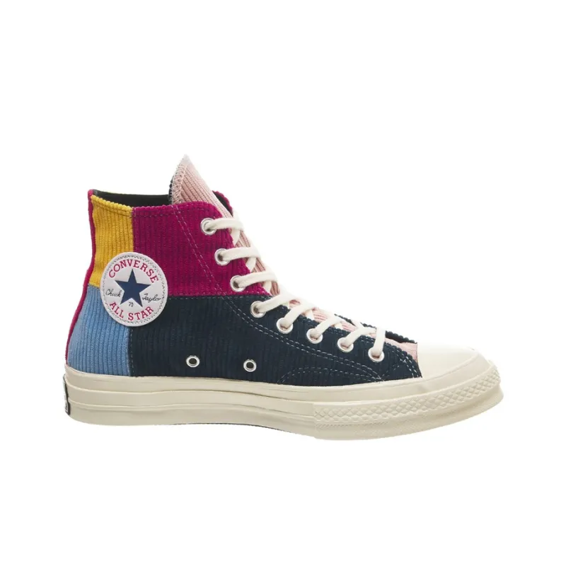 Converse Chuck Taylor All Star 70 Hi Corduroy Patchwork Gold Navy-1