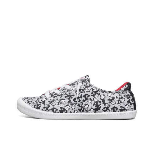 Skechers Bob's Anti Slip Wear Resistant Low Top Skateboard Shoes Women's Gray Black