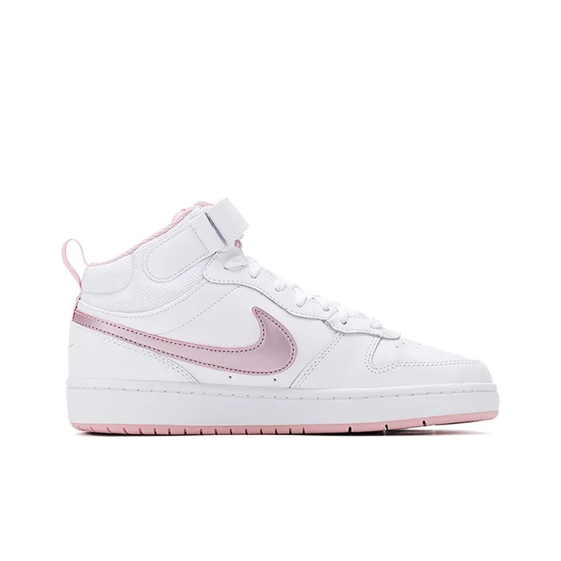 Nike Court Borough 2 Mid White Pink Glaze GS-2