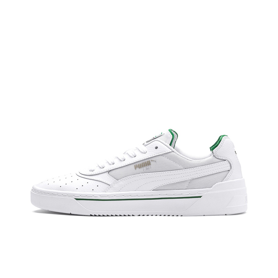 PUMA Cali Retro Low Top Skate Shoes White Green