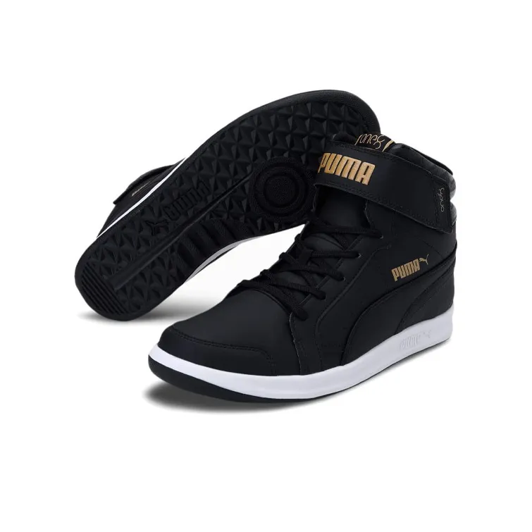 PUMA One8 Prime Mid V3 Coverage Slip-Resistant Balance High-Top Skateboard Shoes Men's Black White-2