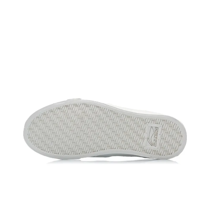 LiNing SLIP ON Low Top Skateboard Shoes Women's White-4