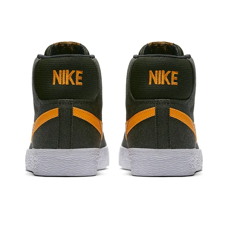 Nike Blazer SB Jade Horizon Coverage Anti Slip And Wear Resistant Mid Top Skateboard Shoes Unisex Navy Blue Orange-4