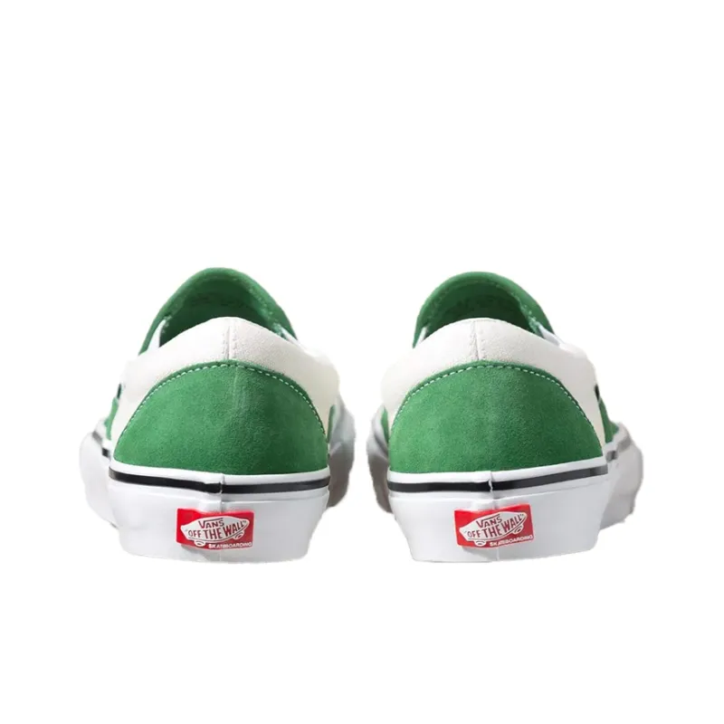 Vans Slip on Turn Fur Splicing Low Top Casual Canvas Skate Shoes Unisex Retro Green-3