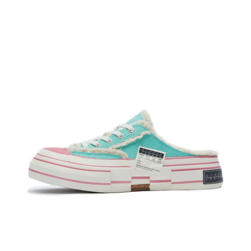VESSEL G.O.P. Slip On Blue Anti Slip And Wear Resistant Lightweight Low Top Skateboard Shoes Unisex Blue Pink-2