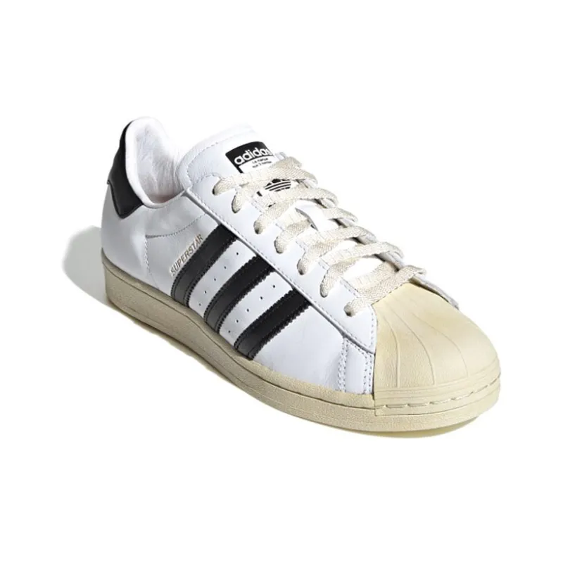 Adidas Superstar White Black Aged Sole-2