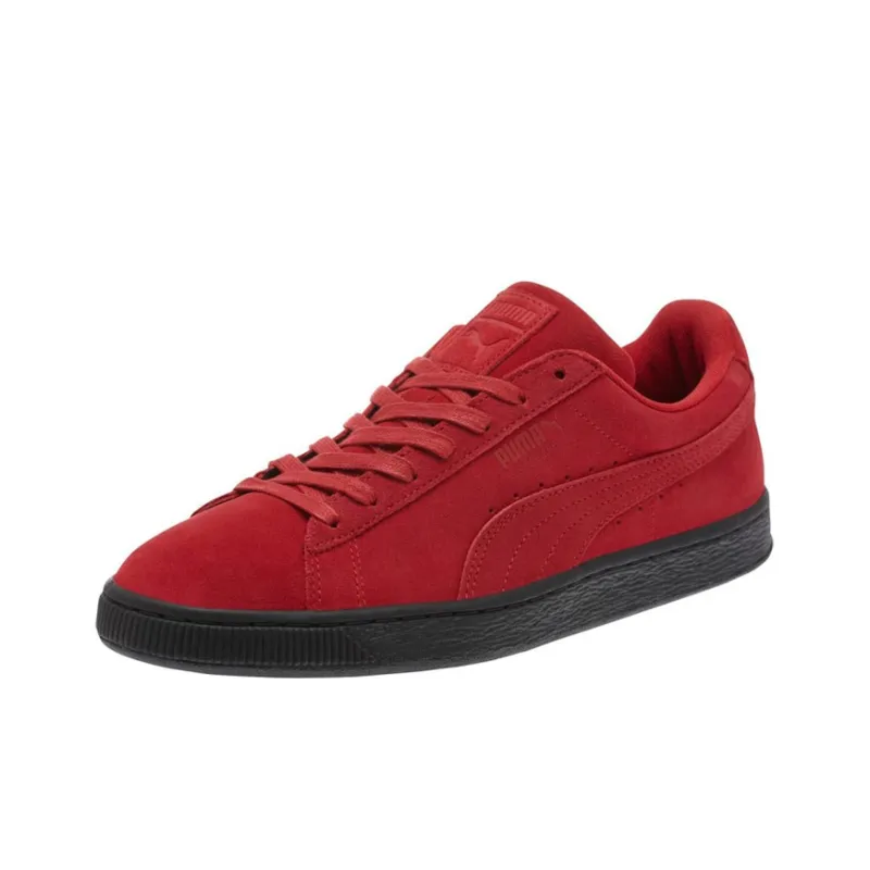 PUMA Suede Black Sole Coverage Slip-Resistant Cushioning Support Low-Top Skateboard Shoes Men's Red-2