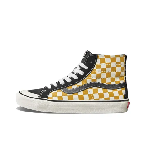 Vans SK8 Skateboard Shoes Unisex High-Top Black/Yellow/White