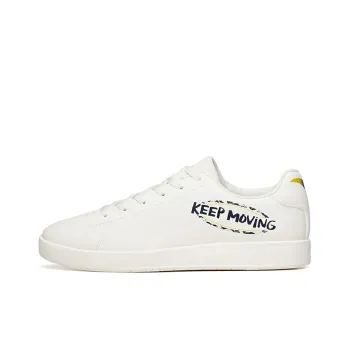 ANTA Skateboard Shoes Men Low Top Ivory White/Opaque Simple Blue